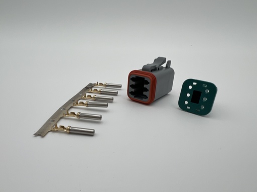 [61-25006] 6-Pin Male Connector Kit 16-20awg (Sockets)